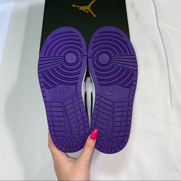 Nike Air Jordan 1 Mid Men’s 8 Women’s 9.5 Purple - Picture 3 of 5
